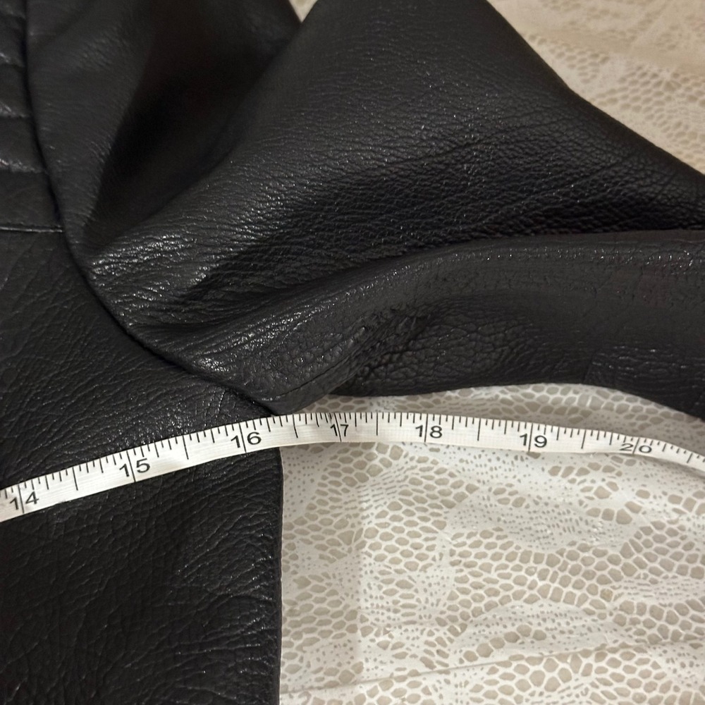 Alexander McQueen Black Nappa Leather Leopard Moto Jacket Italy‎ 38 US 2 Luxury - Picture 16 of 16